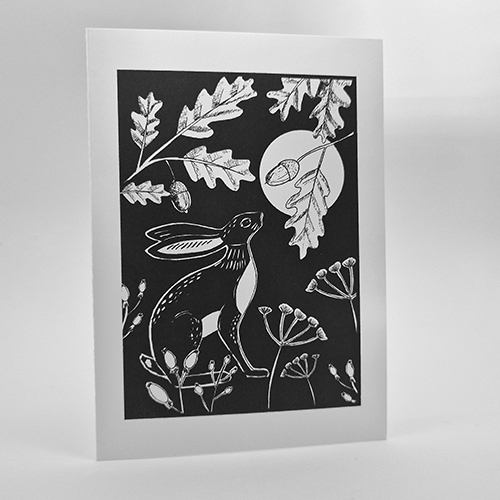 carte A6 avec enveloppe - lapin