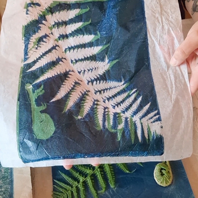 Atelier créatif à l'Atelier Poisson Pilote - initiation impression sur la plaque en gel - vendredi 29 mai